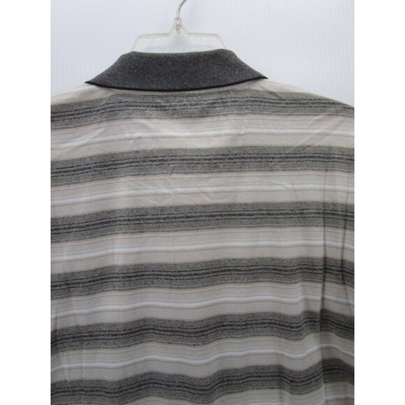 Greg Norman Polo Shirt Large TPC Boston Golf Club Striped Logo Cotton - Picture 8 of 11